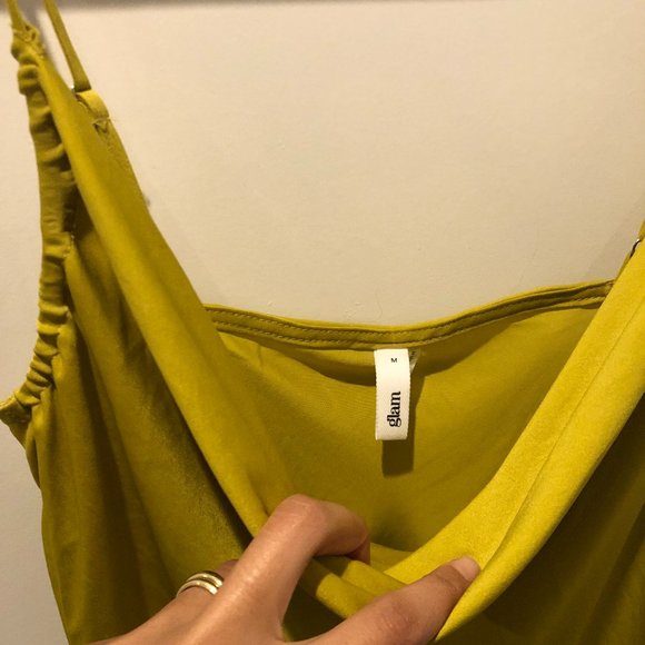 Shop Starlow Green Midi Slip Dress Size Medium - Picture 5 of 6